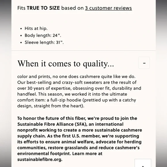 J. Crew Everyday Cashmere Full-Zip Heart Hoodie Sweater - M - Picture 6 of 7